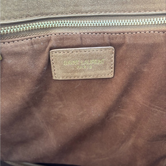 YSL Brown Suede Tote Bag - Picture 4 of 9